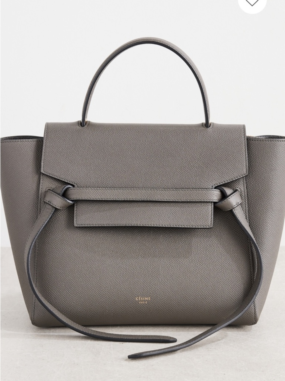 Celine Grey Grained Calfskin Micro Belt Bag
